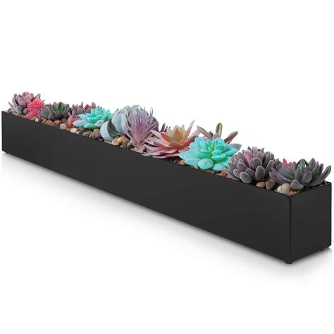 long metal flower box|metal containers for flower arrangements.